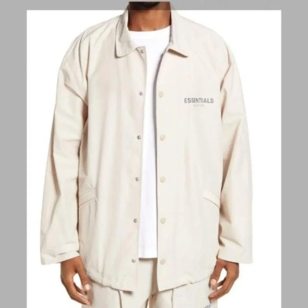 Fear‎ of God Essentials Coaches Jacket STONE LARGE